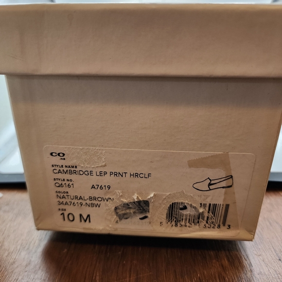 ⭐️NWT Authentic Coach Cambridge Leopard Print Calf Hair Flats Leather Size 10B - Picture 8 of 9